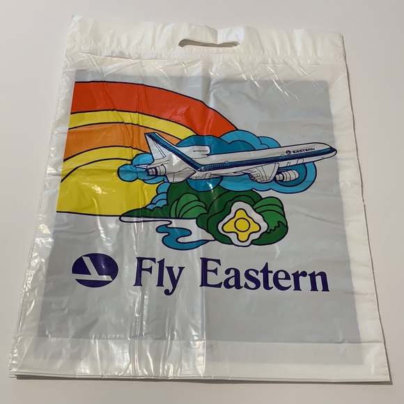Vintage 70’s Eastern Airlines Plastic Shopping Bag - Picture 2 of 8